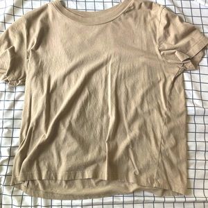 Zara top- brown/beige regular fit T-shirt